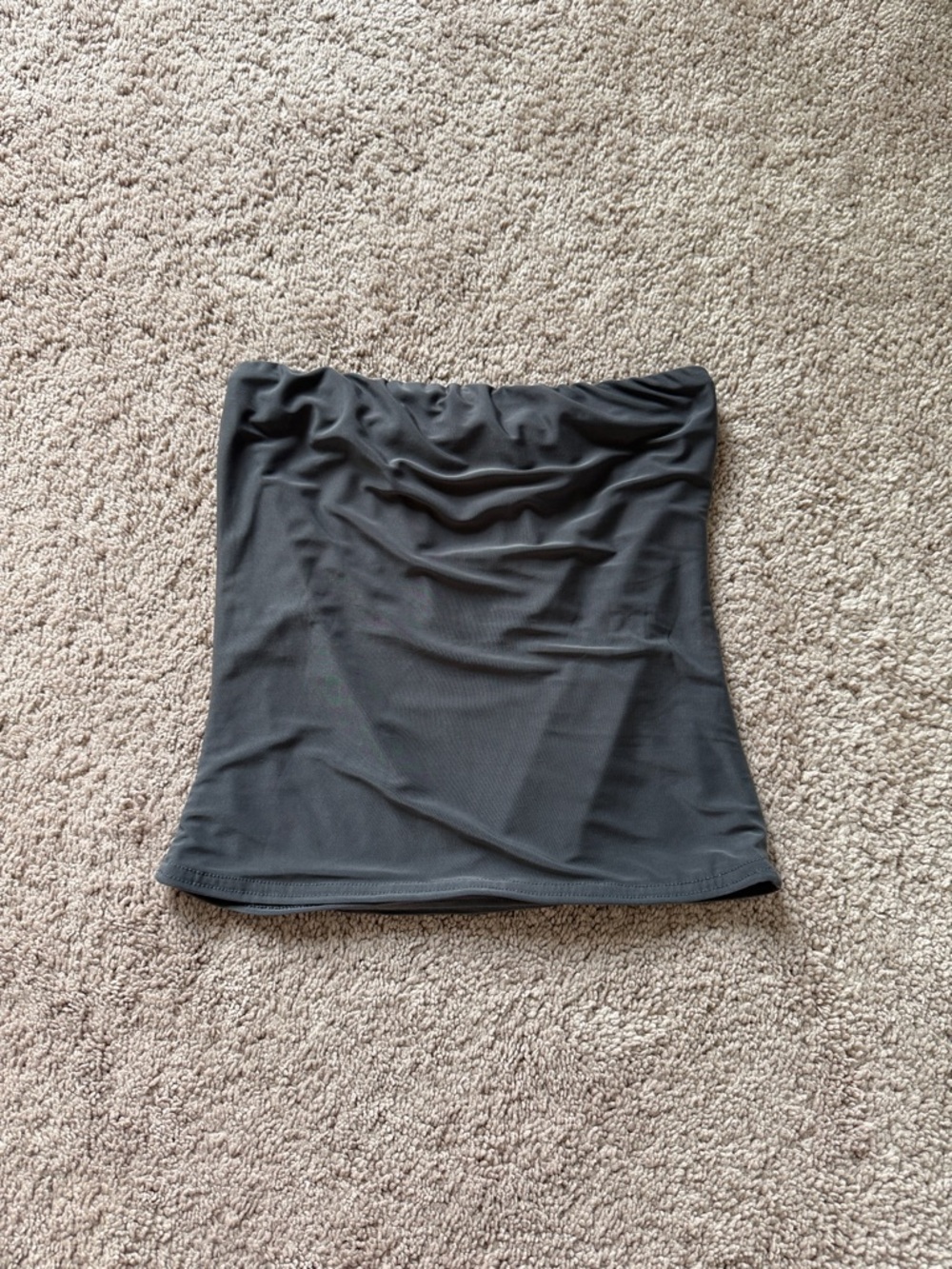 PrettyLittleThing Charcoal Tube Top